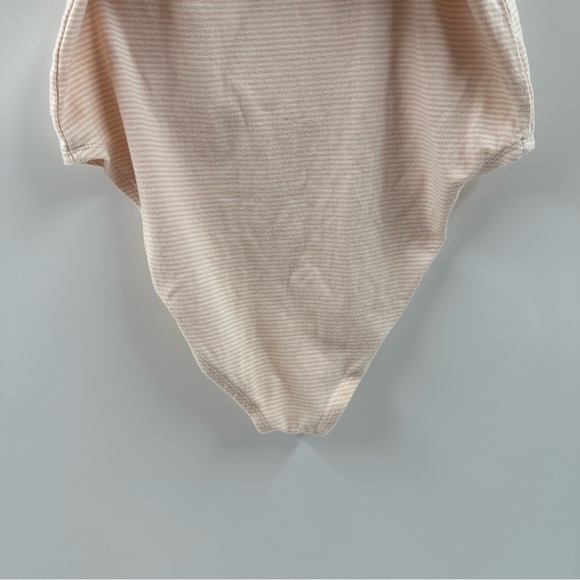 Forever 21 Light Pink & White Striped Bodysuit – Crisscross Back, Size Medium - Picture 7 of 7